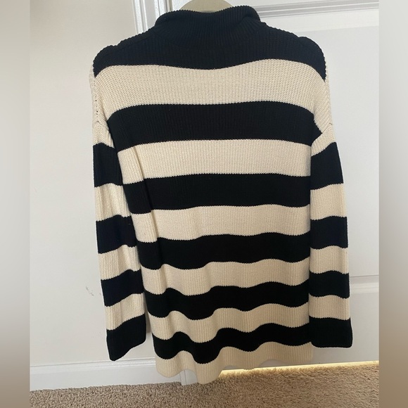 Striped ribbed quarter zip up tunic - Picture 5 of 7
